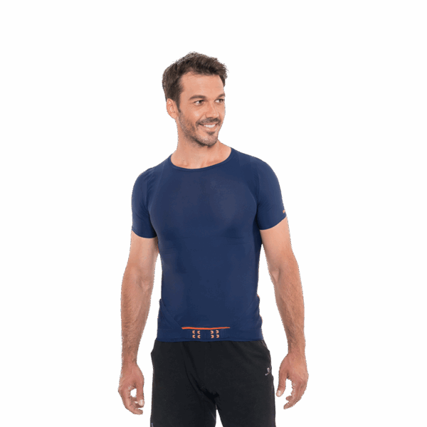 Blue Casual Man T-shirt Free Size