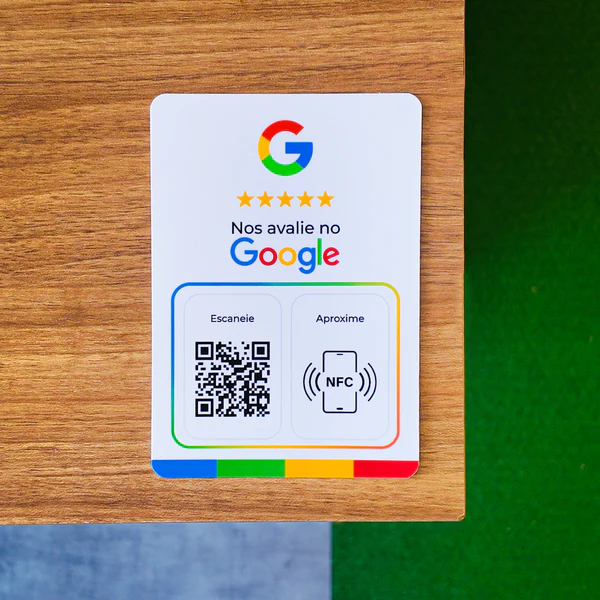Placa de Avaliação Google Inteligente